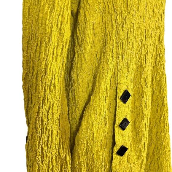 Ali Miles Womens Green V-Neck Long Sleeve Stretch Lagenlook Top Asymmetrical S - Picture 3 of 16